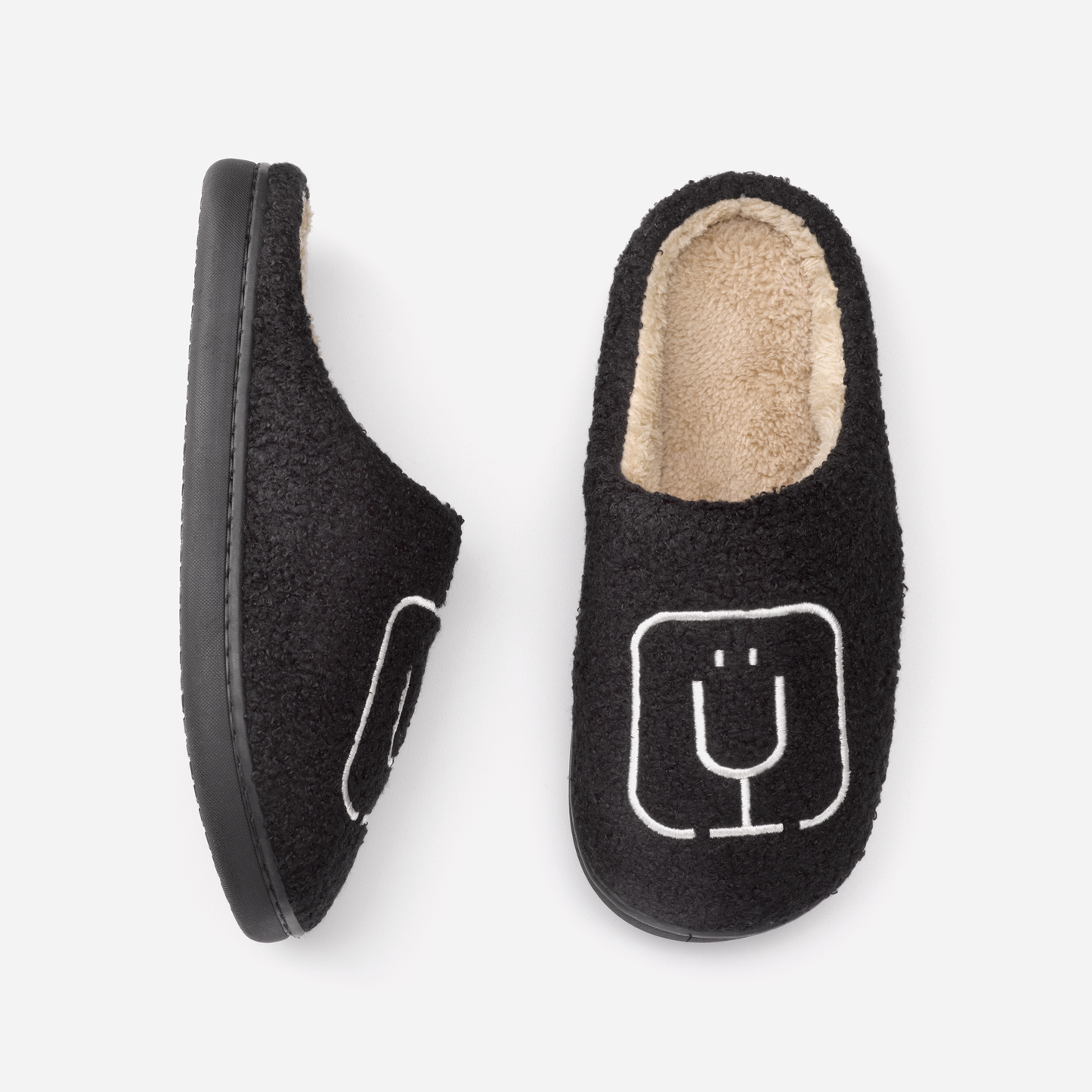 brumate-fuzzy-slippers-black-f4 apparel-slippers-above.png